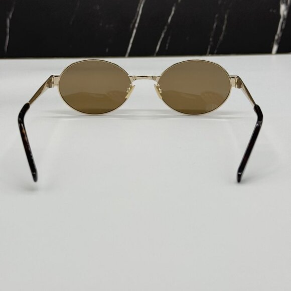 NEW SAINT LAURENT SL692 004 SUNGLASSES WOMEN OVAL GOLD EYEWEAR SL 692 004 - Picture 8 of 13